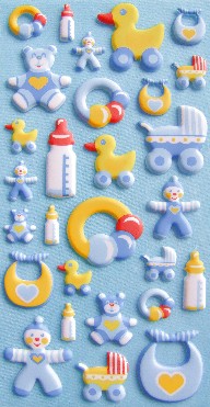 Softy Stickers bunt, Babyboy ( I )